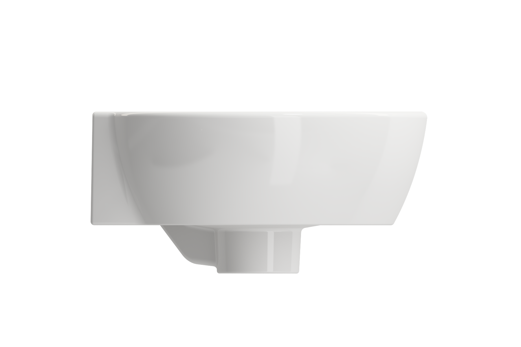 BOCCHI Milano 13" Oval Corner Fireclay Bathroom Sink, White, Single Faucet Hole, 1392-001-0126