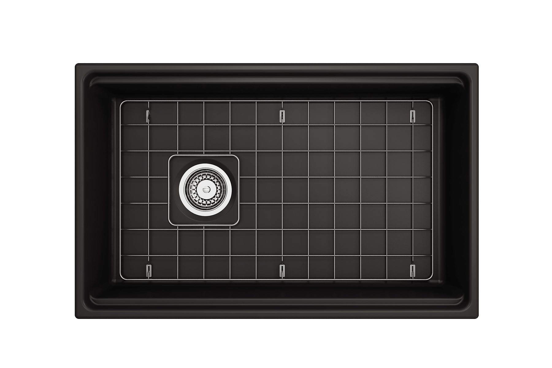 BOCCHI Contempo 30" Fireclay Workstation Farmhouse Sink Kit with Faucet and Accessories, Matte Black (sink) / Matte Black (faucet), 1344-004-2020MB