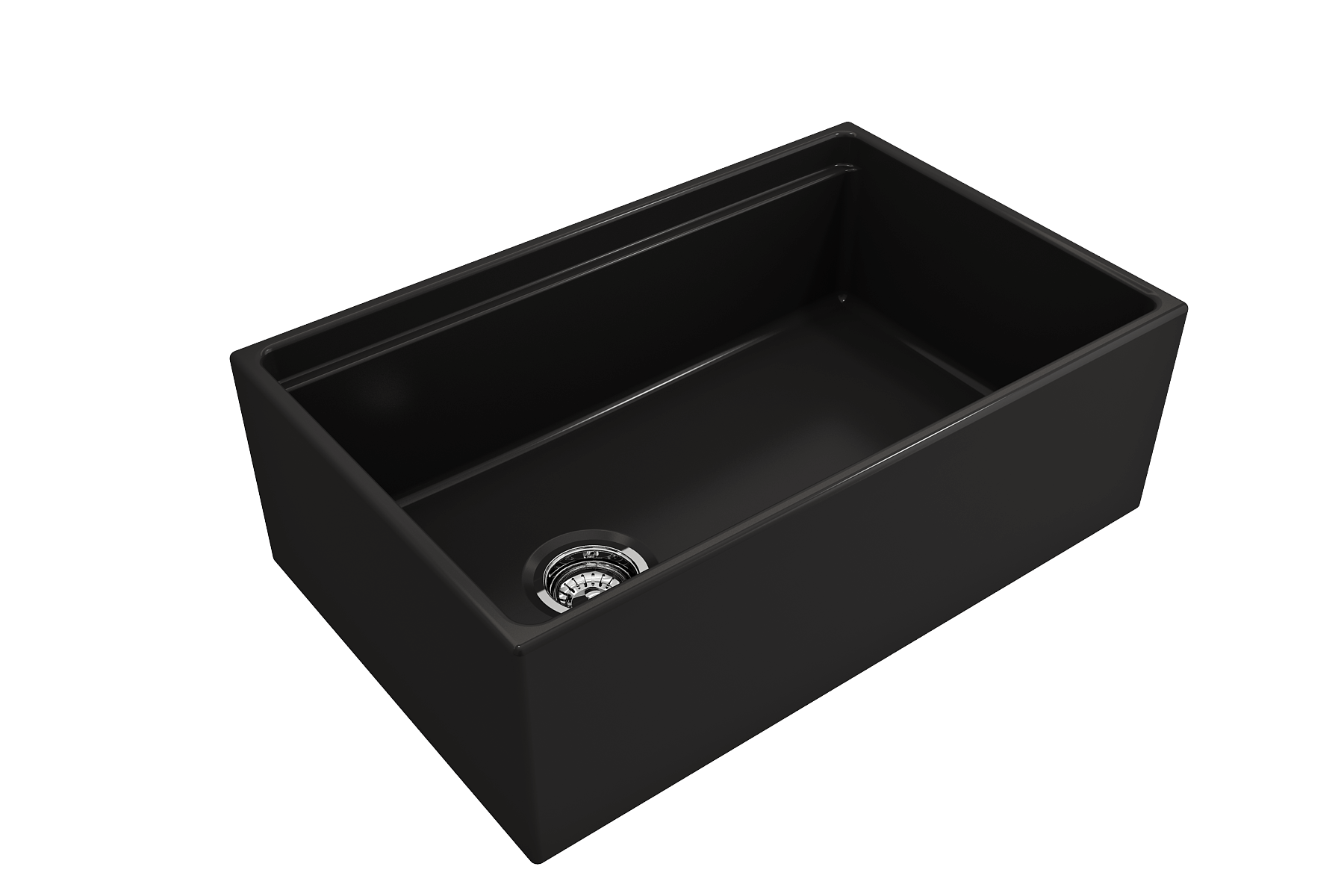 BOCCHI Contempo 30" Fireclay Workstation Farmhouse Sink Kit with Faucet and Accessories, Matte Black (sink) / Matte Black (faucet), 1344-004-2020MB