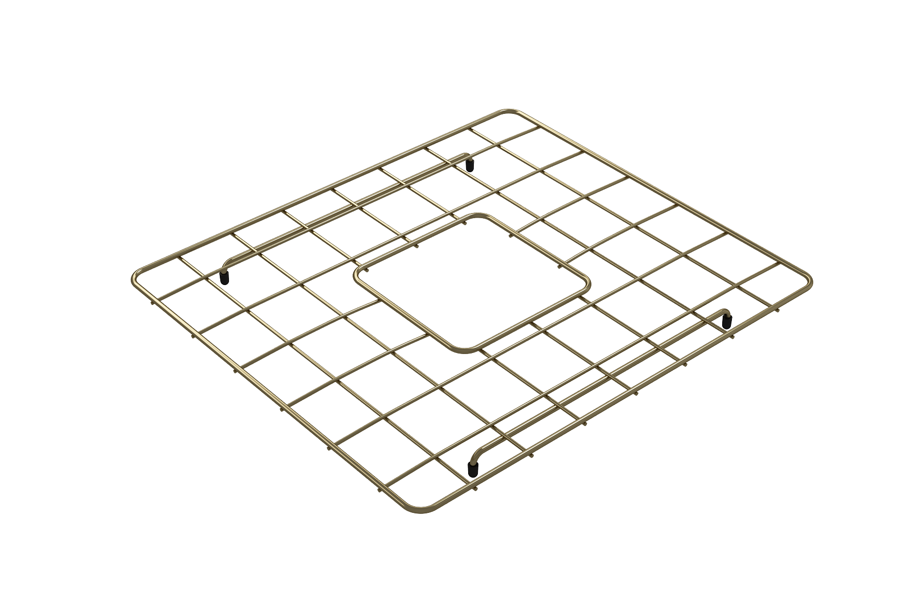 BOCCHI Brushed Gold Stainless Steel Sink Grid for 20" 1136 Kitchen Sinks, 2300 2013BG