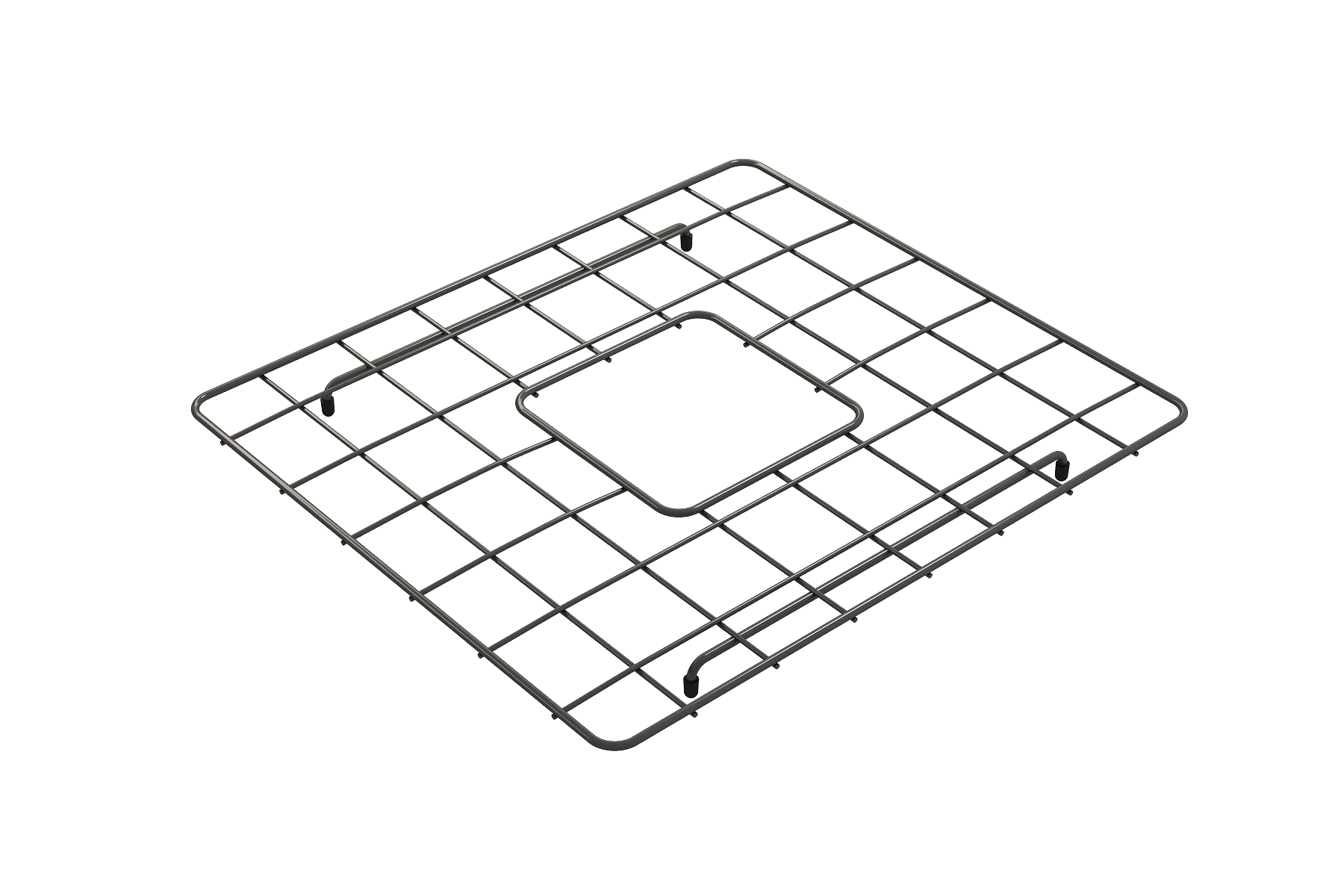 BOCCHI Gun Metal Stainless Steel Sink Grid for 20" 1136 Kitchen Sinks, 2300 2013GM
