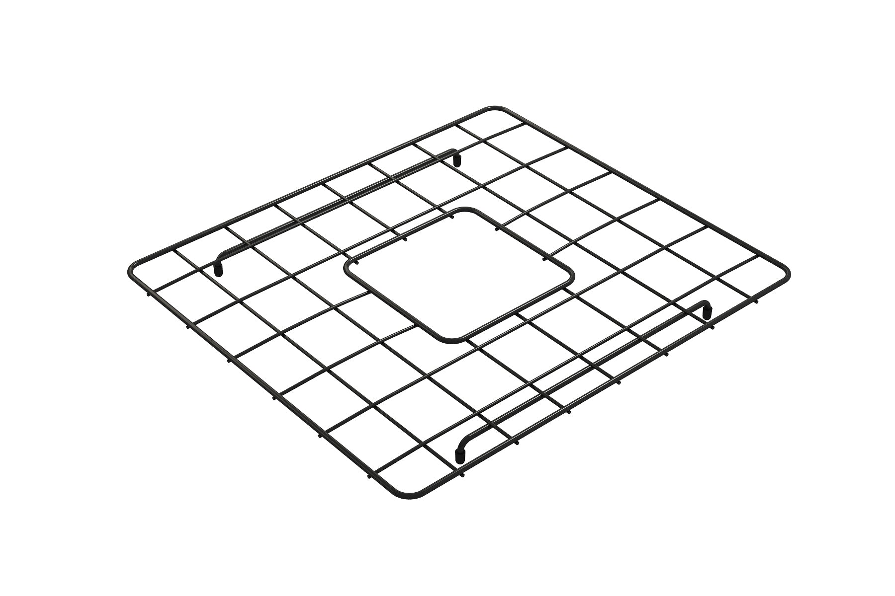BOCCHI Matte Black Stainless Steel Sink Grid for 20" 1136 Kitchen Sinks, 2300 2013MB