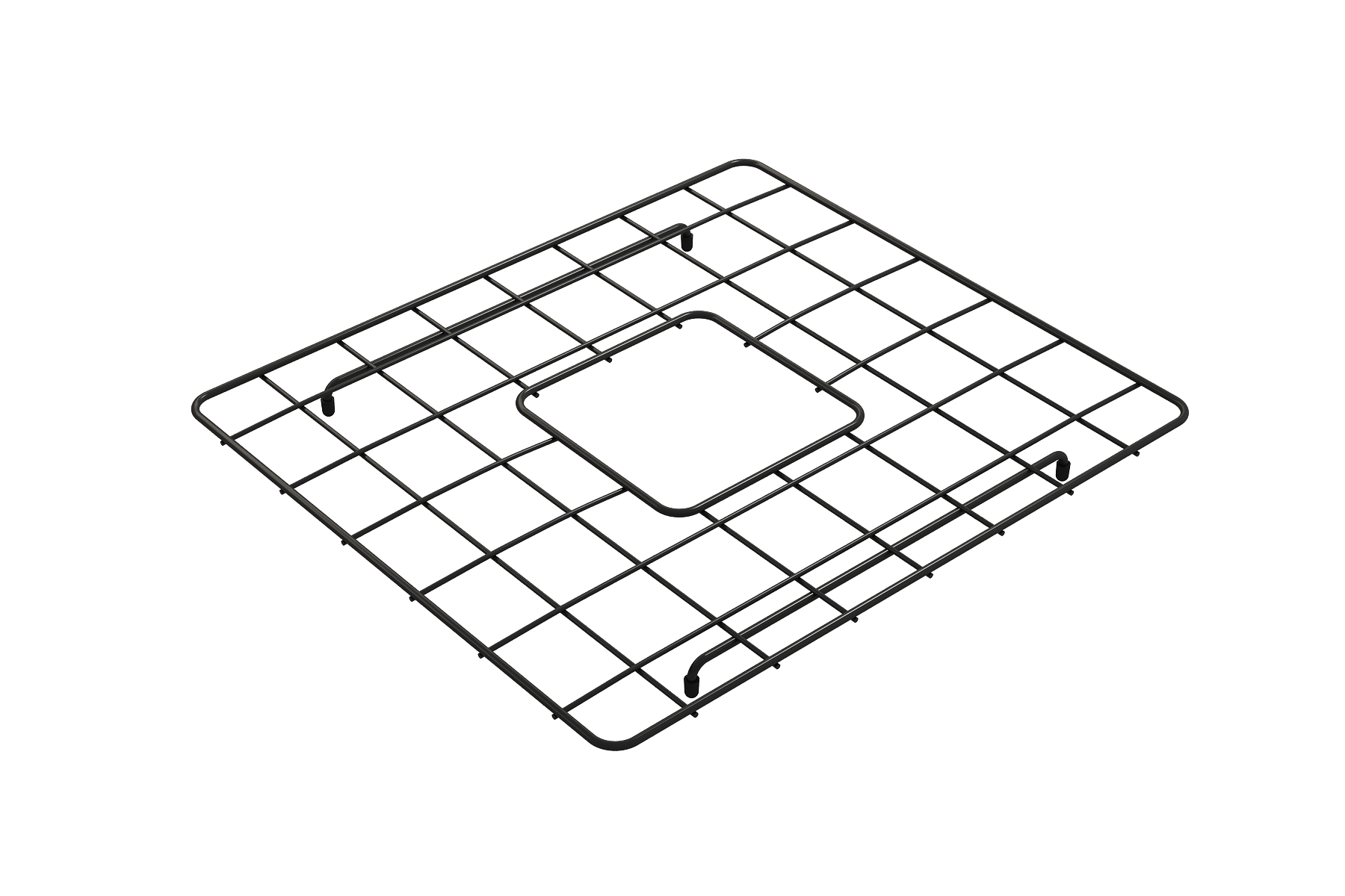 BOCCHI Matte Black Stainless Steel Sink Grid for 20" 1136 Kitchen Sinks, 2300 2013MB
