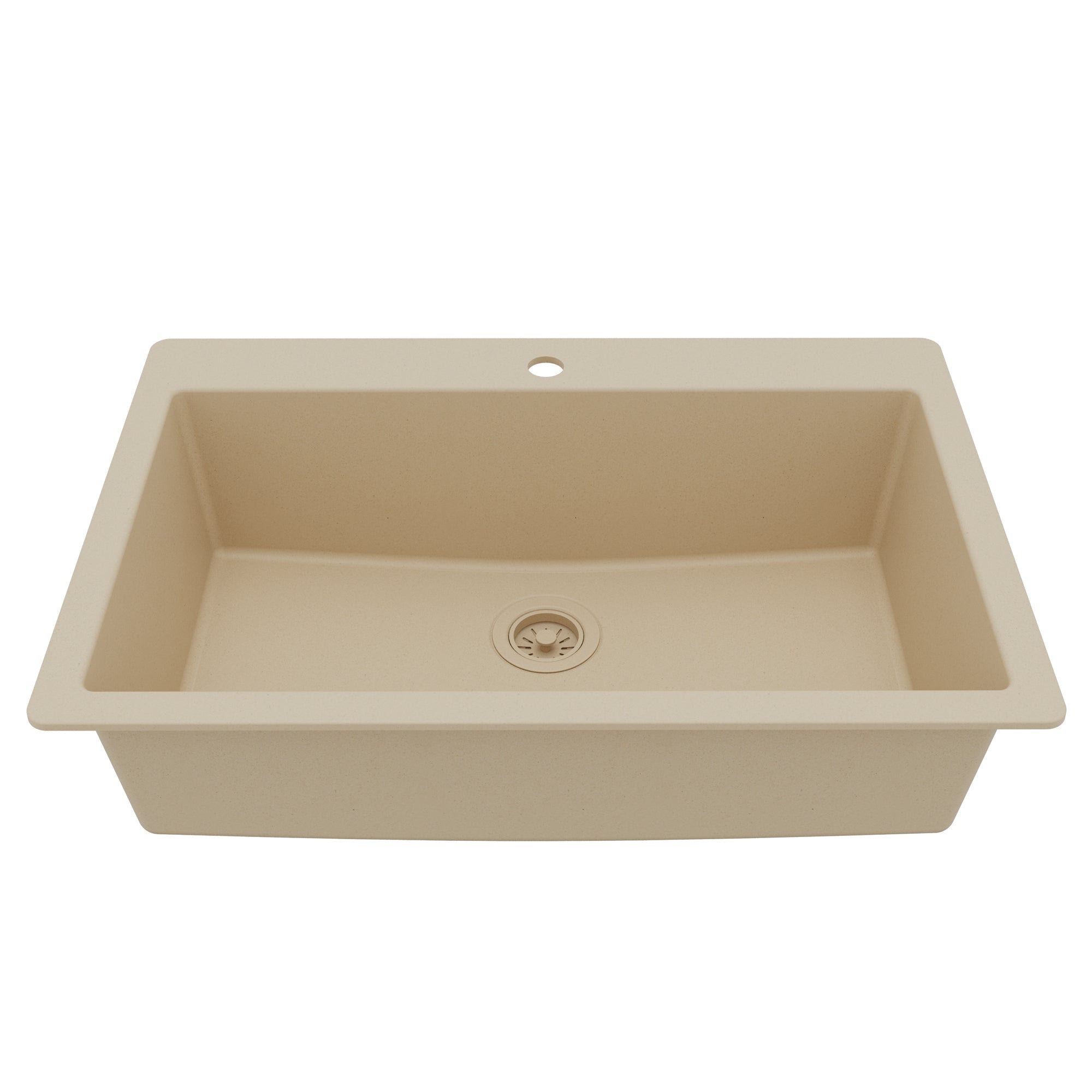 Main Image of Karran 33" Drop In/Topmount Quartz Composite Kitchen Sink, Bisque, QT-812-BI