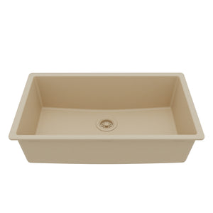 Main Image of Karran 32" Undermount Quartz Composite Kitchen Sink, Bisque, QU-812-BI