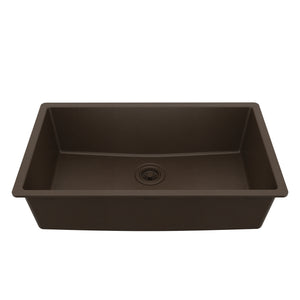 Main Image of Karran 32" Undermount Quartz Composite Kitchen Sink, Brown, QU-812-BR