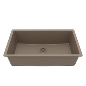 Main Image of Karran 32" Undermount Quartz Composite Kitchen Sink, Concrete, QU-812-CN