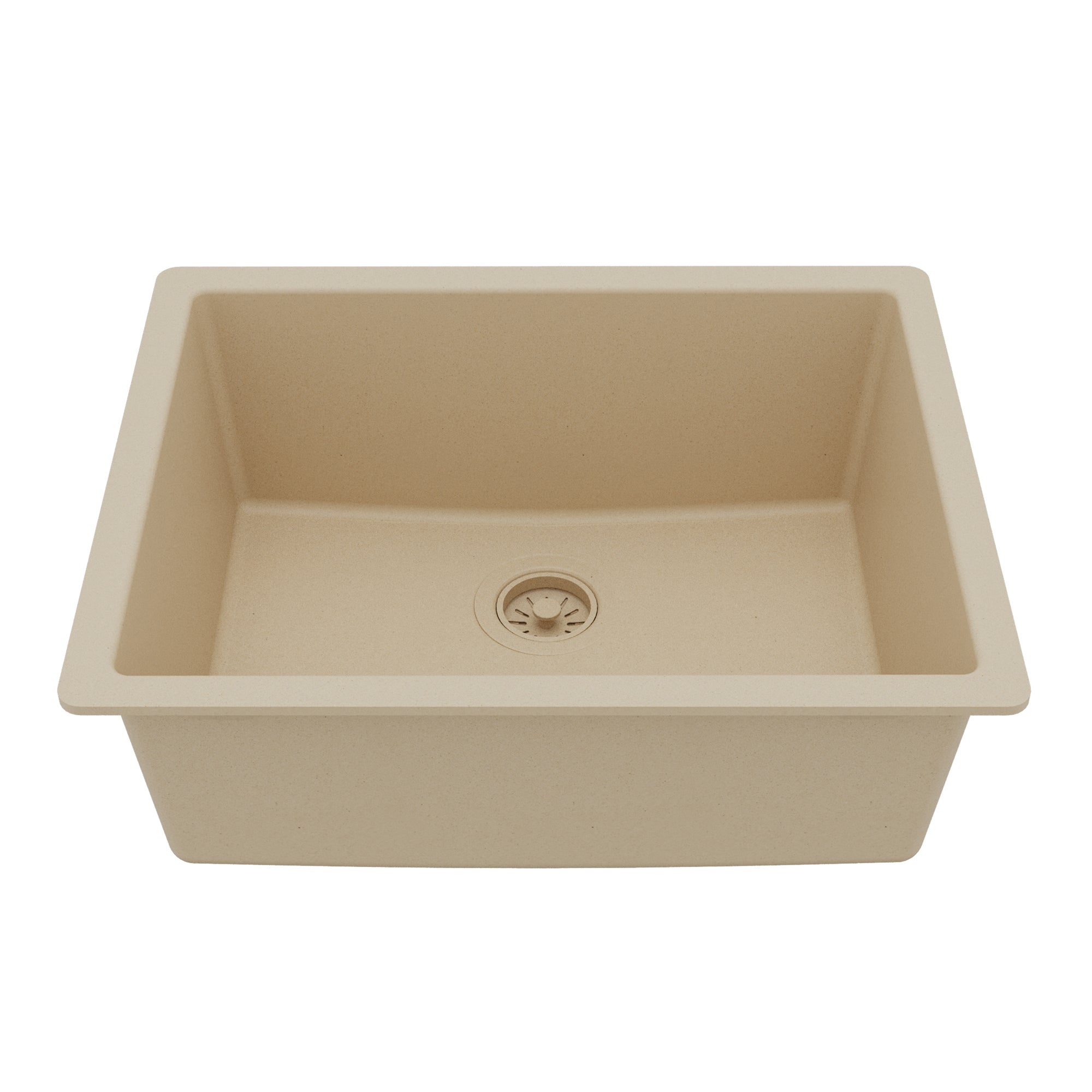 Main Image of Karran 24" Undermount Quartz Composite Kitchen Sink, Bisque, QU-820-BI