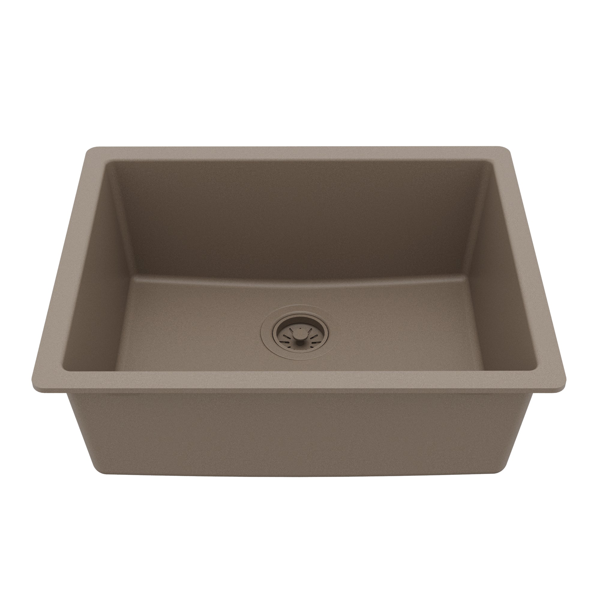 Main Image of Karran 24" Undermount Quartz Composite Kitchen Sink, Concrete, QU-820-CN