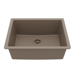 Main Image of Karran 24" Undermount Quartz Composite Kitchen Sink, Concrete, QU-820-CN