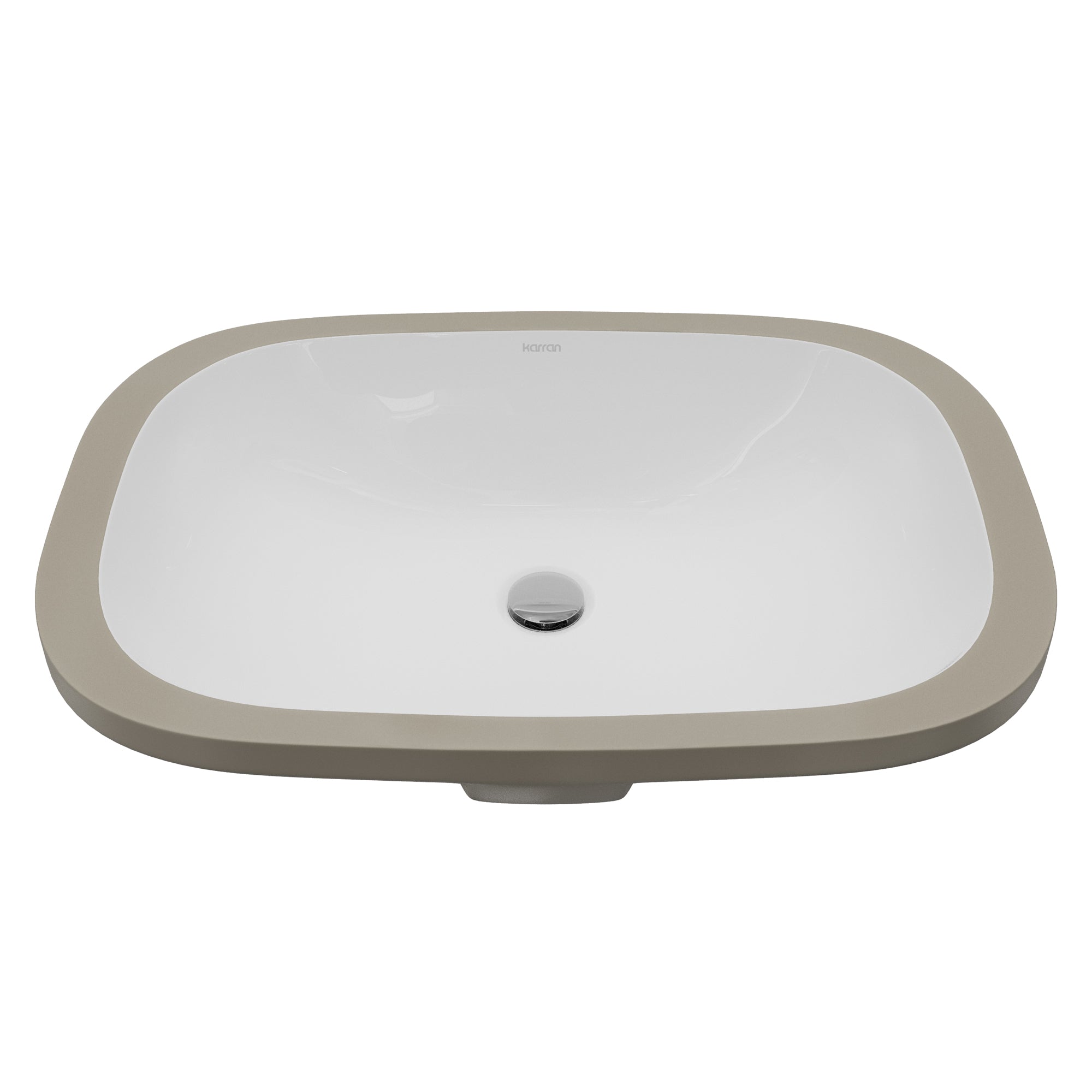 Karran Valera 14.375" x 20.25" Oval Undermount Vitreous China ADA Bathroom Sink, White, VC-100-WH