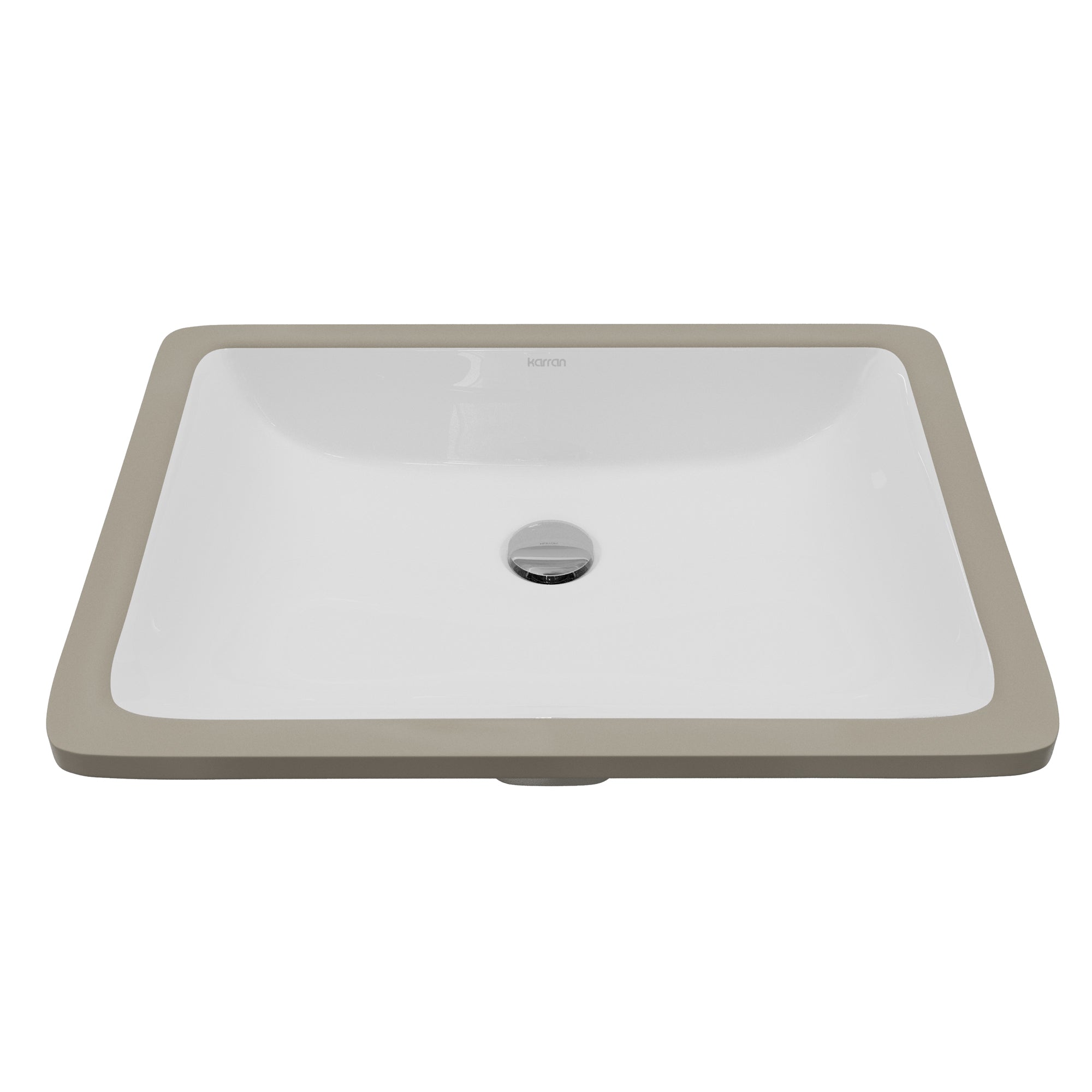 Karran Valera 15" x 20.25" Rectangular Undermount Vitreous China ADA Bathroom Sink, White, VC-114-WH