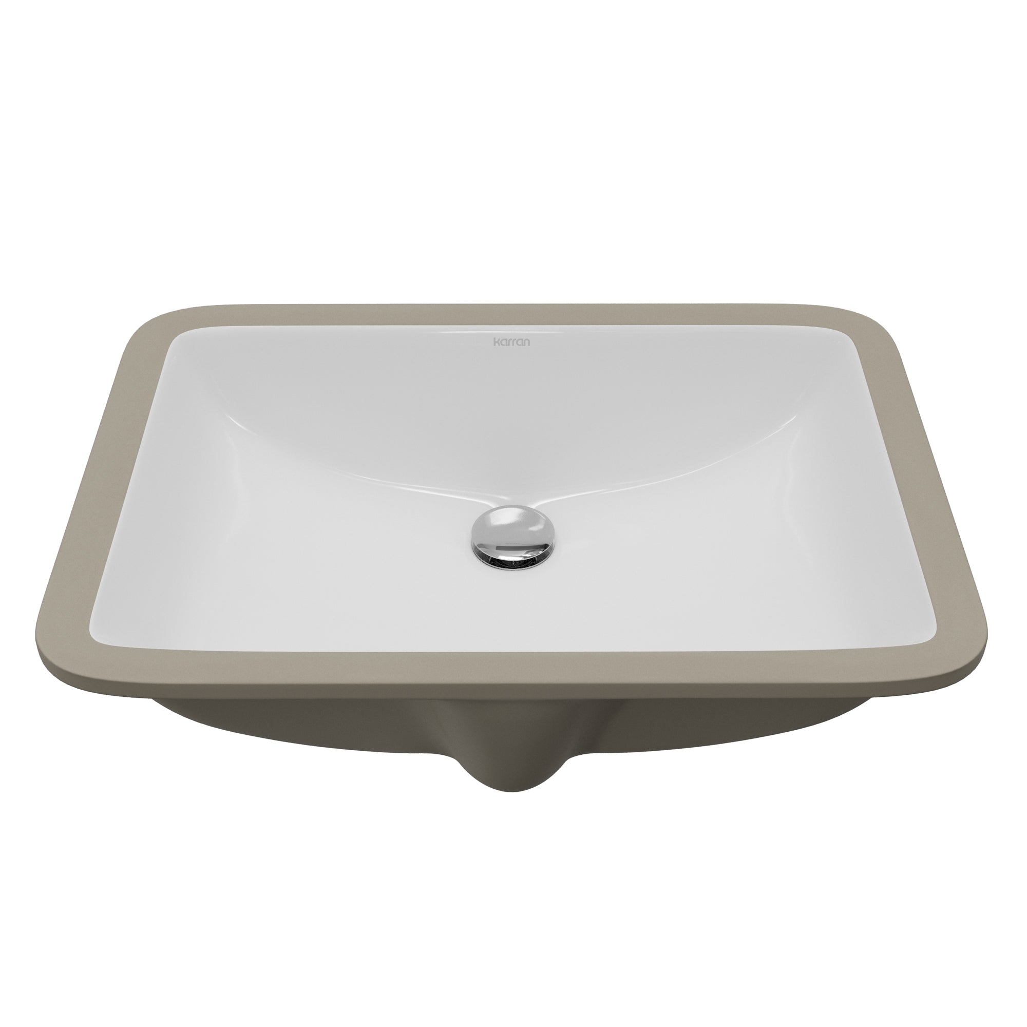 Karran Valera 14.5" x 21" Rectangular Undermount Vitreous China ADA Bathroom Sink, White, VC-116-WH