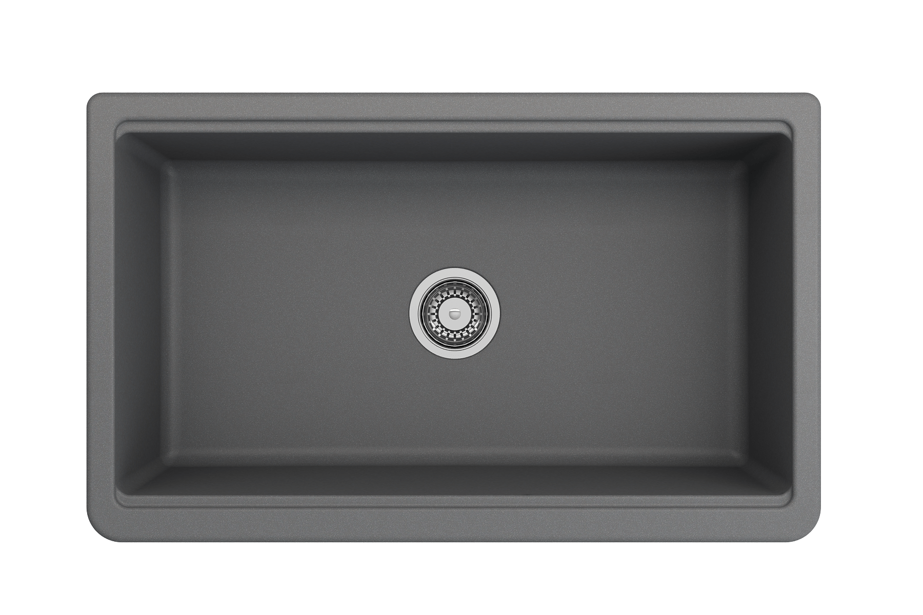 BOCCHI Arona 33" Granite Workstation Farmhouse Sink Kit with Faucet and Accessories, Concrete Gray (sink) / Chrome (faucet), 1600-506-2020CH