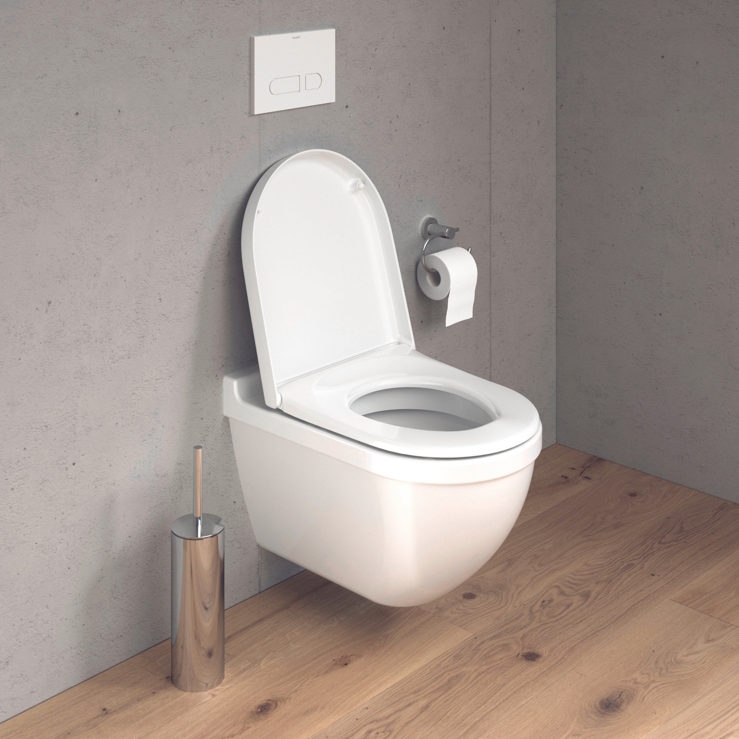 Starck 3 Elongated Slow Close Toilet Seat in White