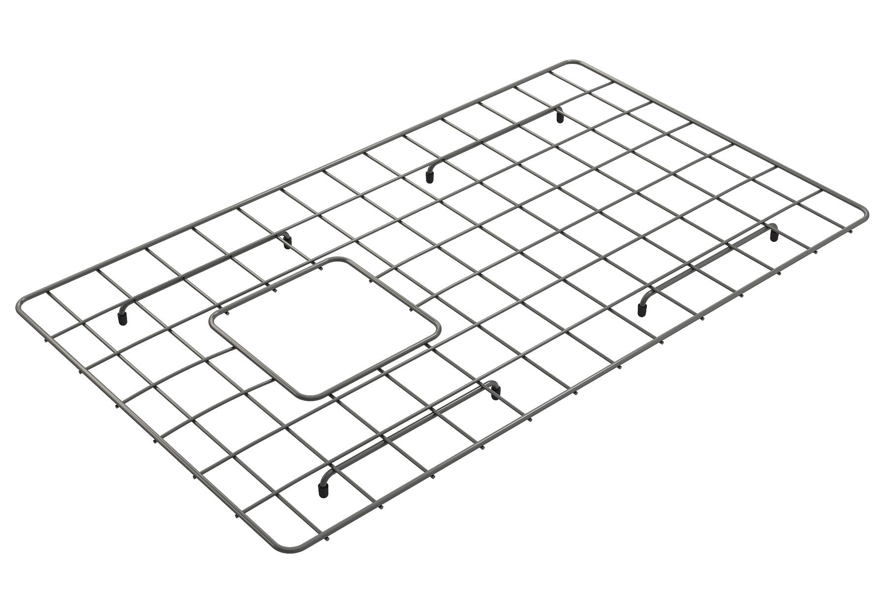 BOCCHI Gun Metal finished Stainless Steel Sink Kit Grid for 30in. 1346/1347 Farmhouse Apron Front Fireclay Single Bowl Kitchen Sink, 2300 2002 GM
