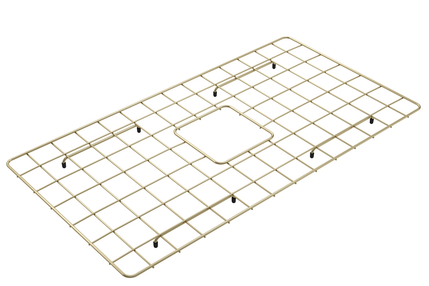 BOCCHI Brushed Gold Stainless Steel Sink Grid for 33" 1352/1353/1504 Kitchen Sinks, 2300 2004BG
