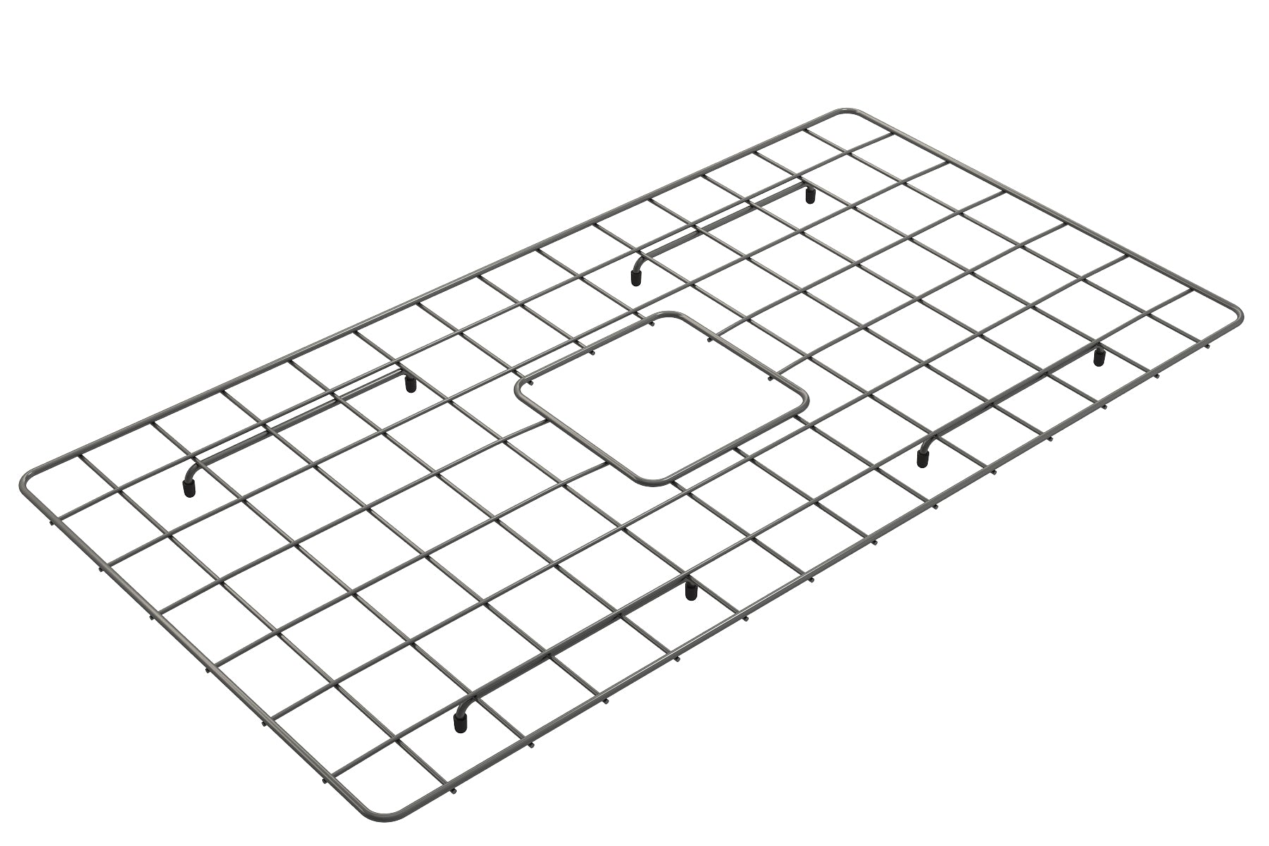 BOCCHI Gun Metal Stainless Steel Sink Grid for 33" 1352/1353/1504 Kitchen Sinks, 2300 2004GM