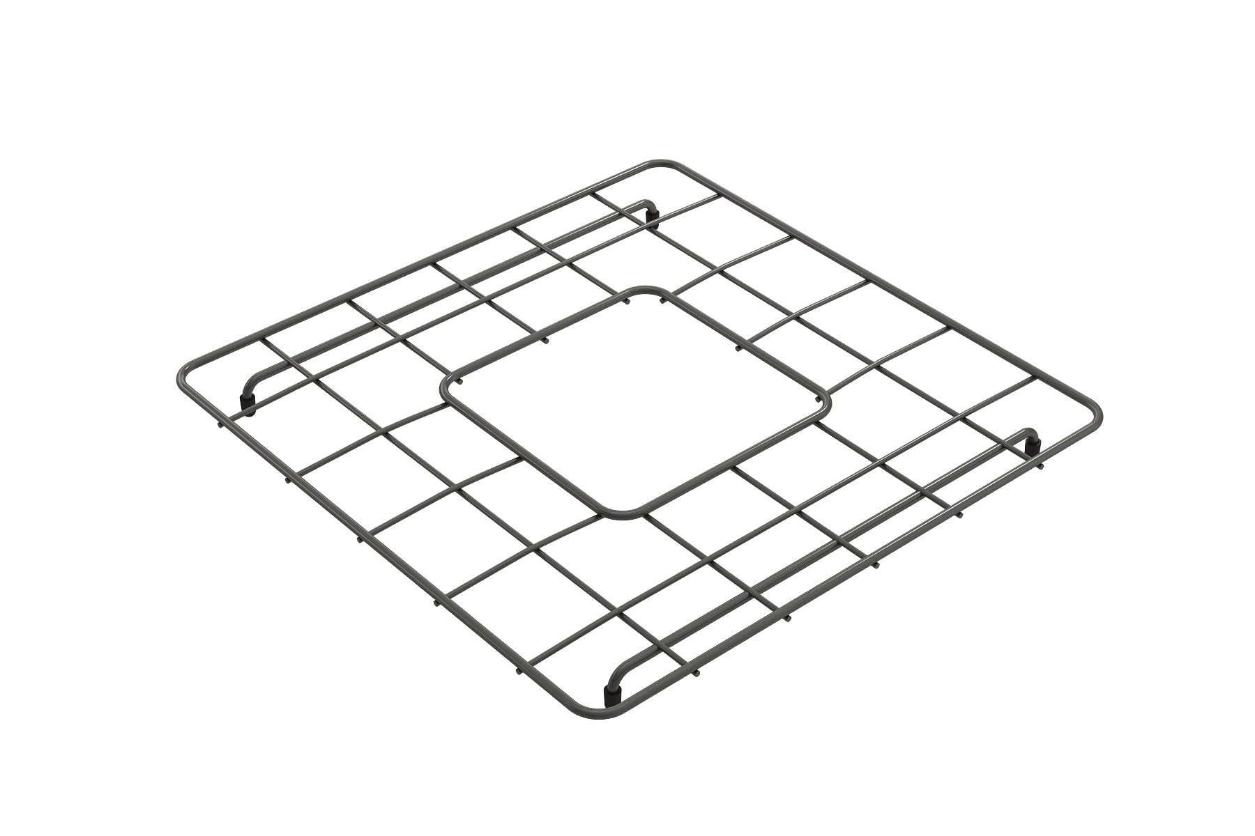 BOCCHI Gun Metal Stainless Steel Sink Grid for 18" 1359 Kitchen Sinks, 2300 2009GM