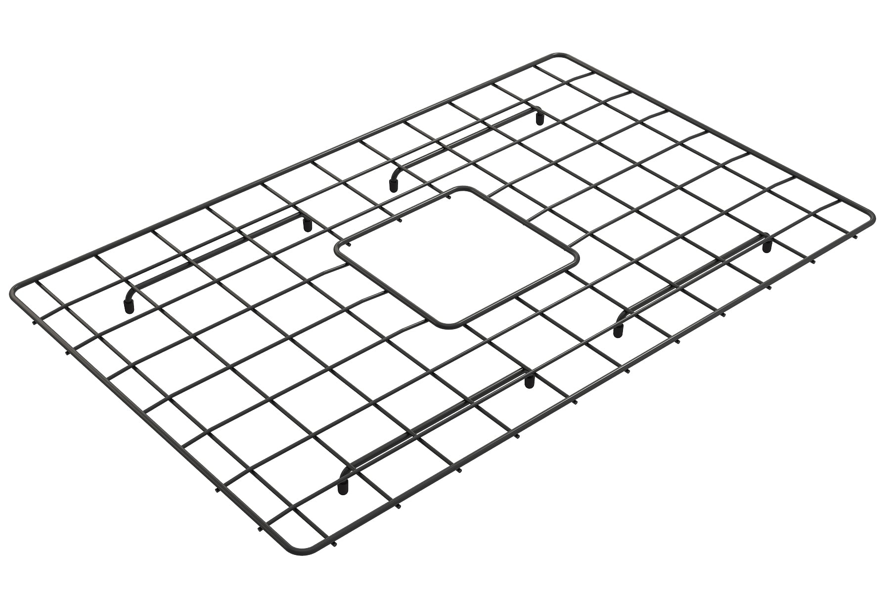 BOCCHI Matte Black Stainless Steel Sink Grid for 27" 1628 Kitchen Sinks, 2300 2059MB