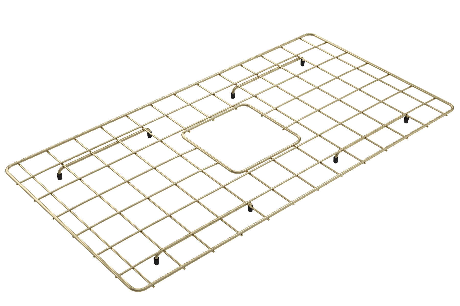 BOCCHI Brushed Gold Stainless Steel Sink Grid for 32" 1362 Kitchen Sinks, 2300 2012BG