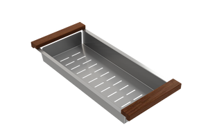 Alternate Image for BOCCHI Stainless Steel Colander w/Wooden Sapele Handles, 2310 0003