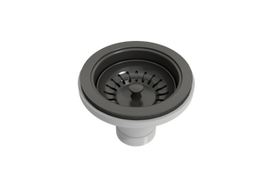 Alternate Image for BOCCHI Kitchen Sink Strainer for Fireclay and Granite Sinks in Gun Metal, Polymer, 2330 0001 GM