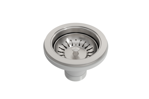 BOCCHI Polished Stainless Steel Kitchen Sink Kit Strainer for Fireclay Sink Kit Chrome, 2330 0001