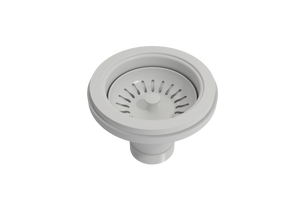Alternate Image for BOCCHI Kitchen Sink Strainer for Fireclay and Granite Sinks in Matte White, Polymer, 2330 0001 MW
