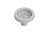 BOCCHI Kitchen Sink Strainer for Fireclay and Granite Sinks in Matte White, Polymer, 2330 0001 MW