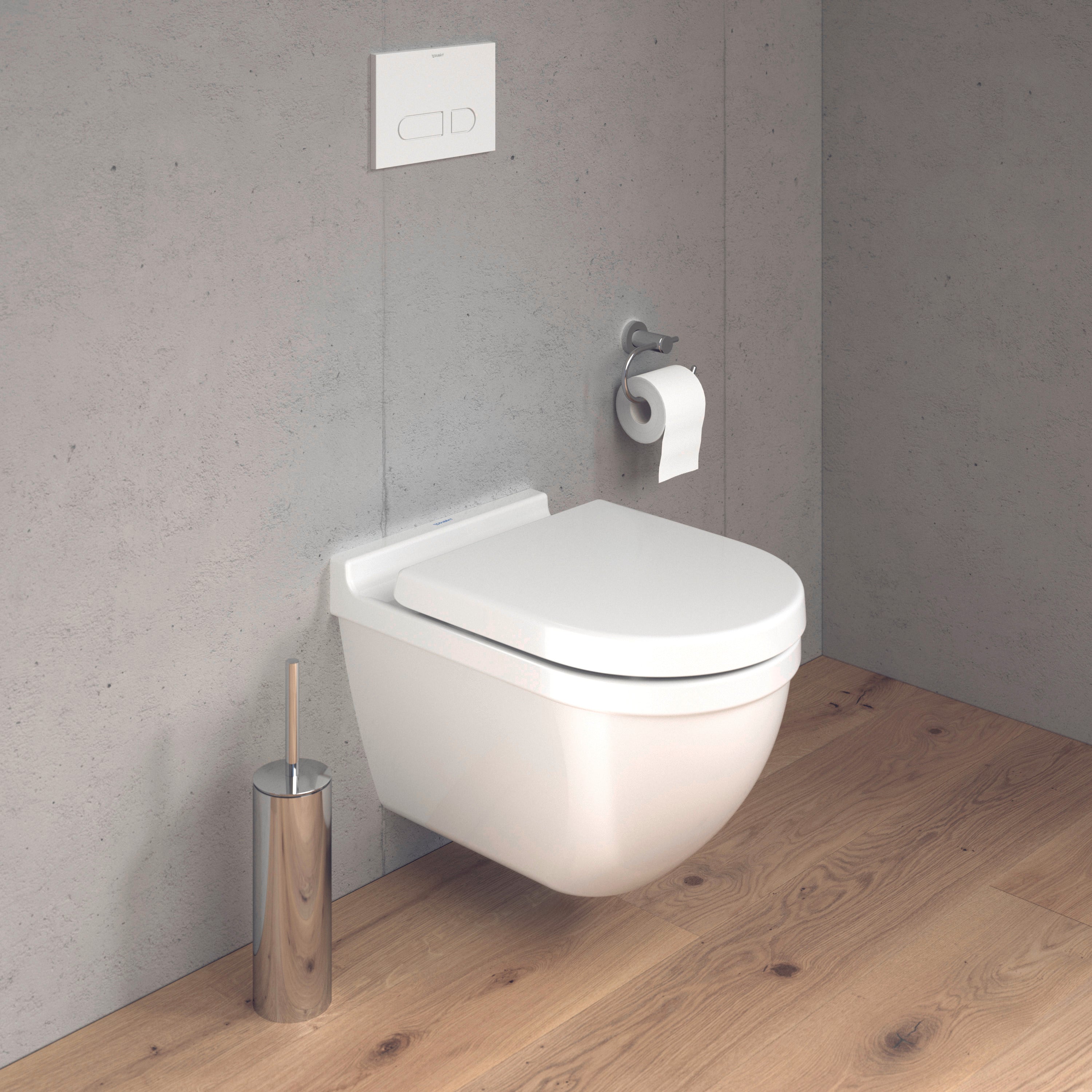 Starck 3 Elongated Slow Close Toilet Seat in White