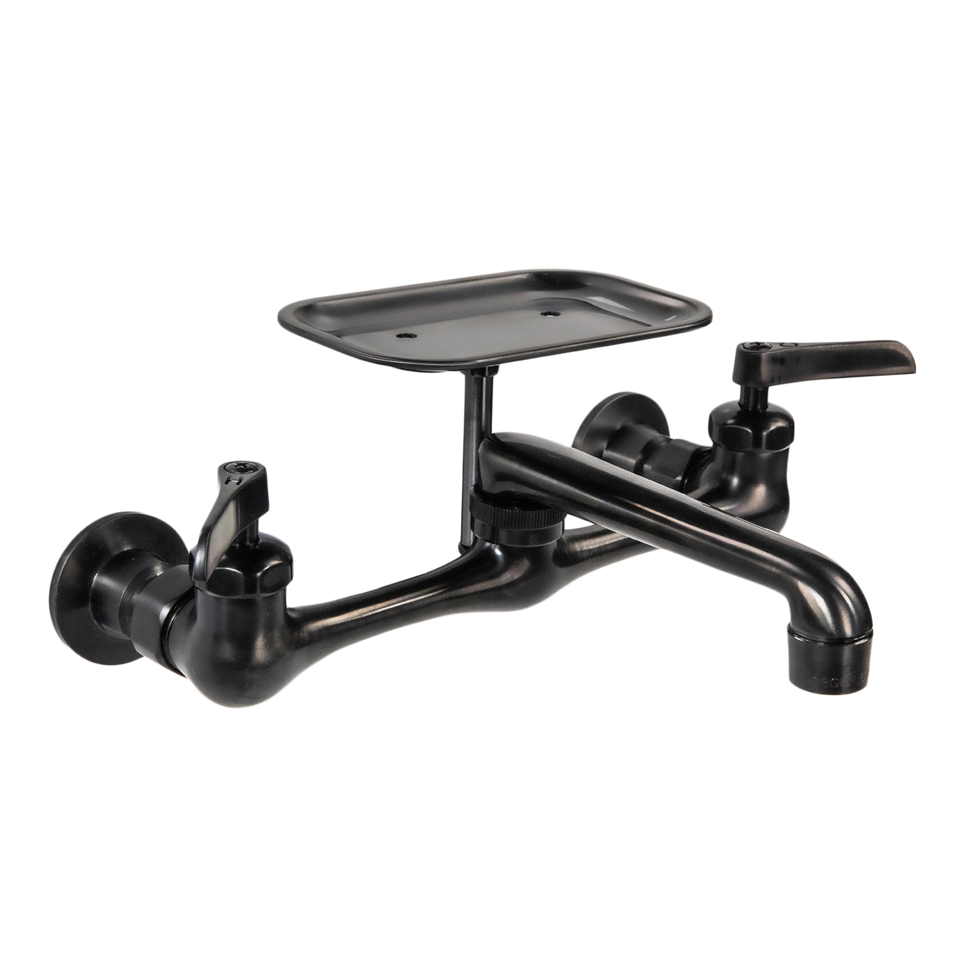 Nantucket Sinks Premium Kitchen 1.5 GPM Brass Utility/Mud/Laundry Faucet, Handle, Black, CIF-2HMBL