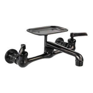 Alternate Image for Nantucket Sinks Premium Kitchen 1.5 GPM Brass Utility/Mud/Laundry Faucet, Handle, Black, CIF-2HMBL