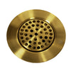 Nantucket Sinks Premium Accessories 3 inch Utility Sink Grid Drain Satin Brass, Stainless Steel/Brass, 16 Gauge, 3CHGRSB