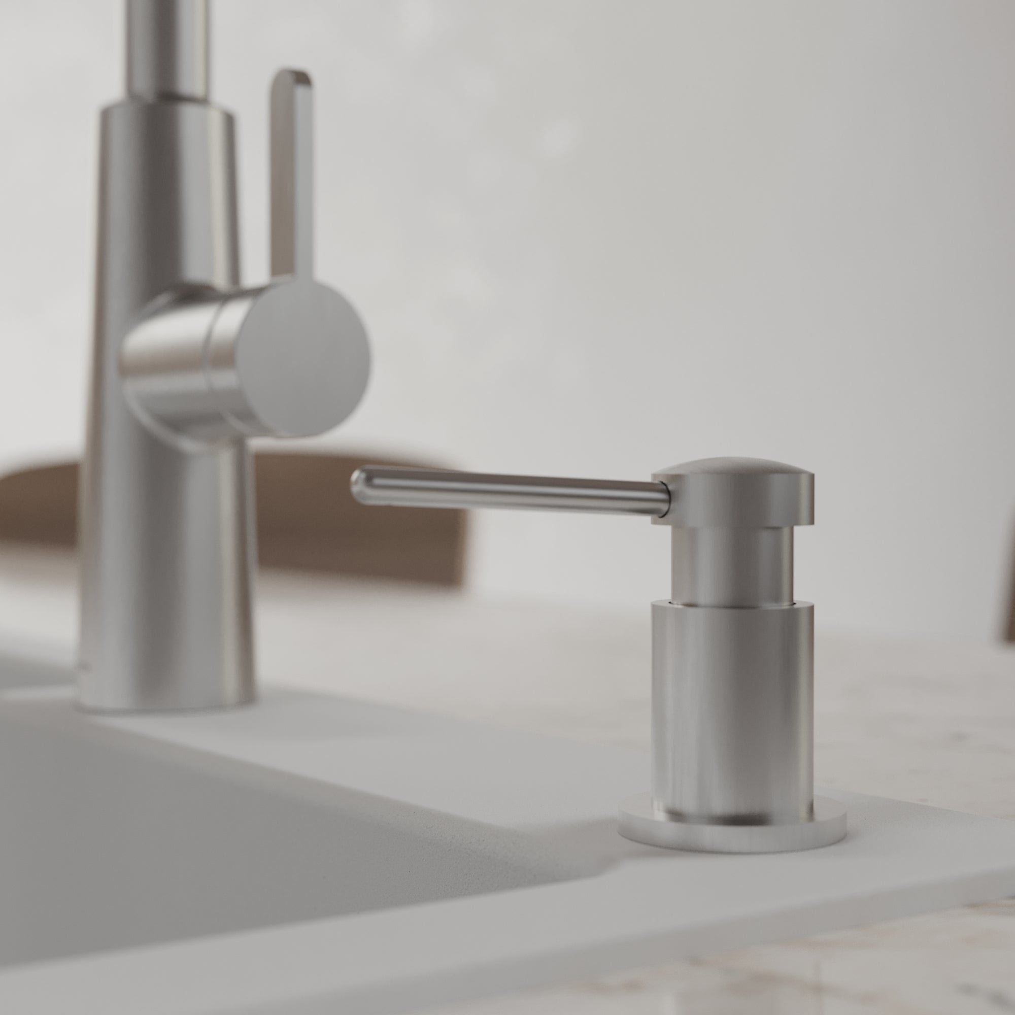 Karran SD55 Kitchen Soap/Lotion Dispenser Spot Free Stainless Steel, Lead-free Brass, SD55SFSS