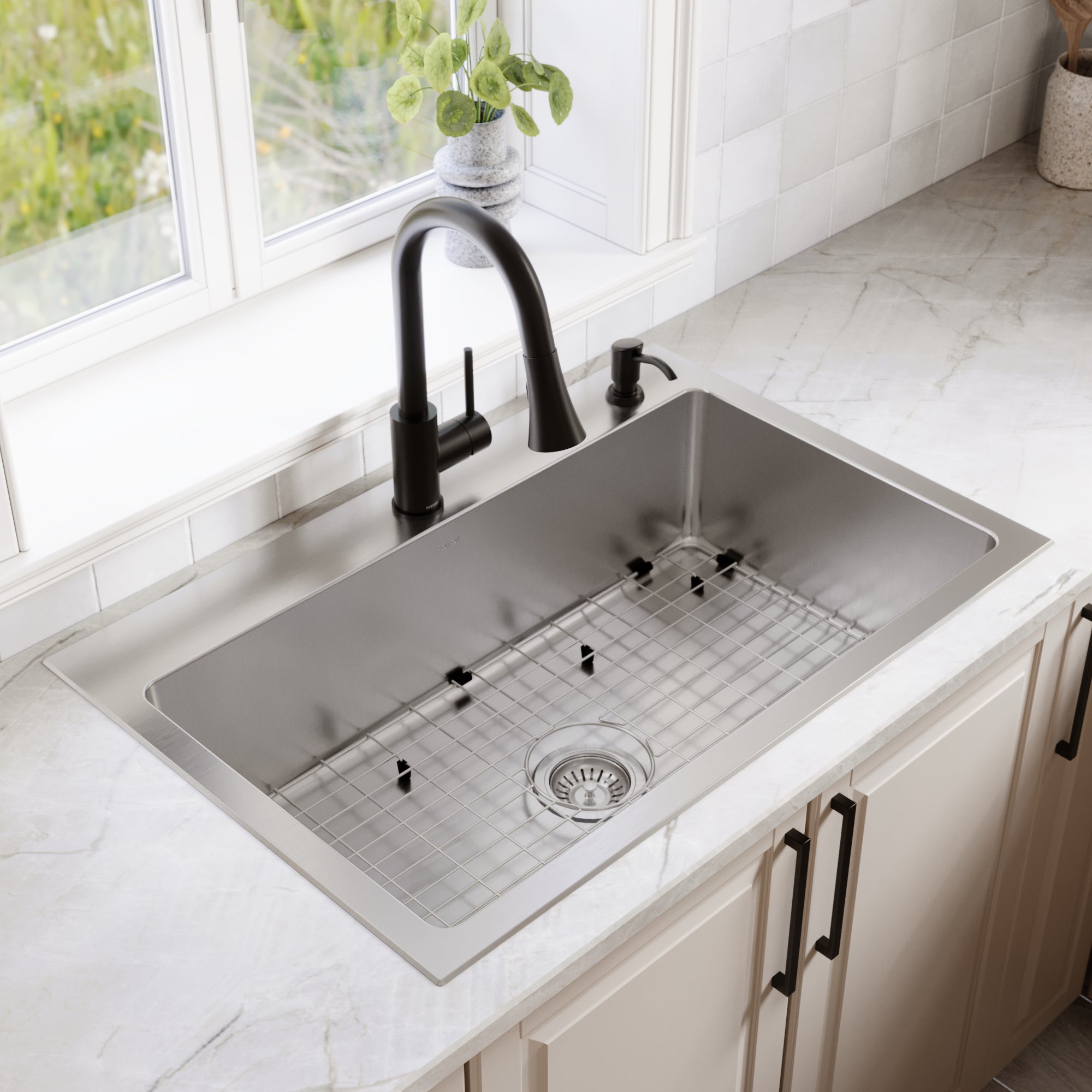 Karran lansen 33 stainless steel kitchen sink 18 gauge lifestyle image