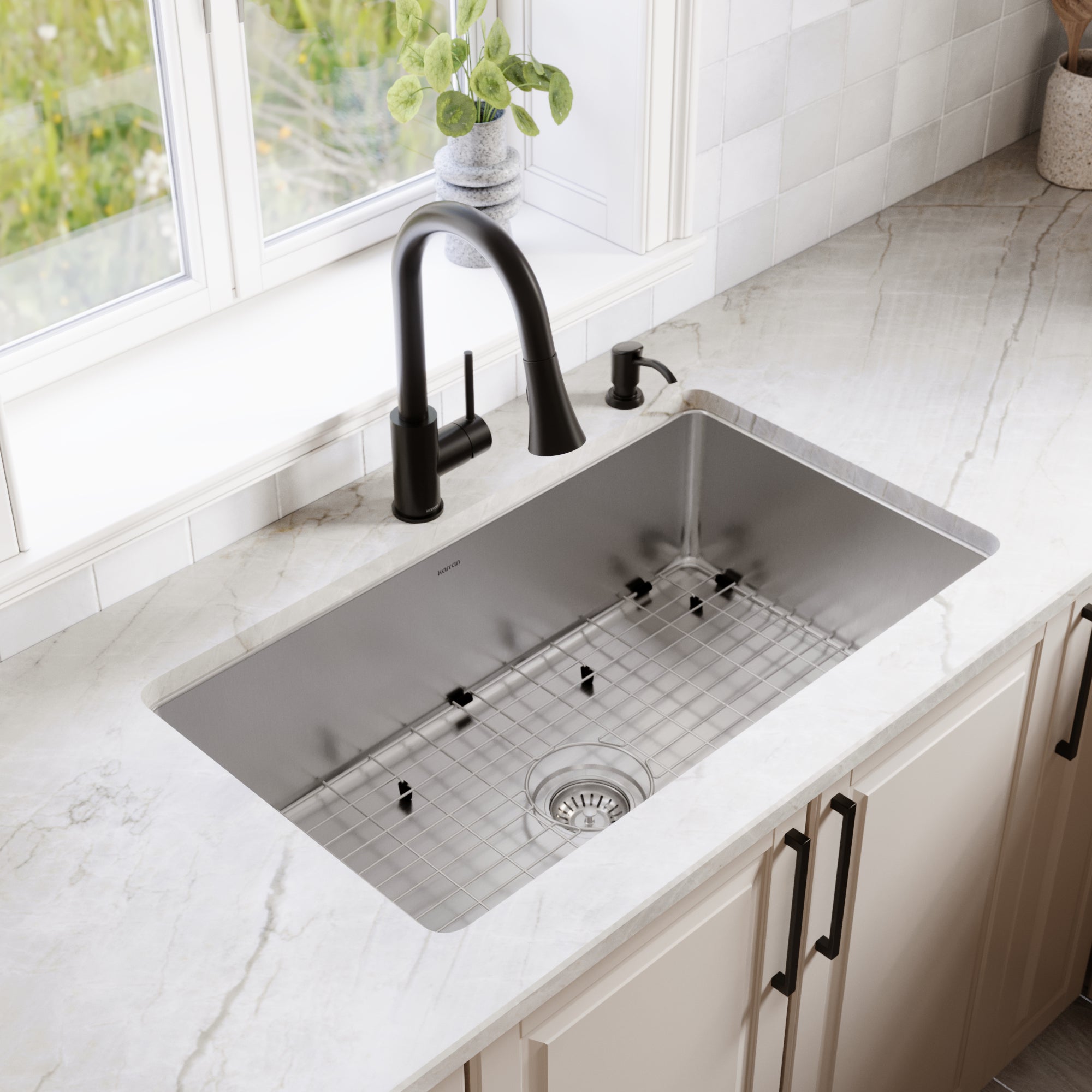 Karran lansen 32 stainless steel kitchen sink 18 gauge lifestyle image