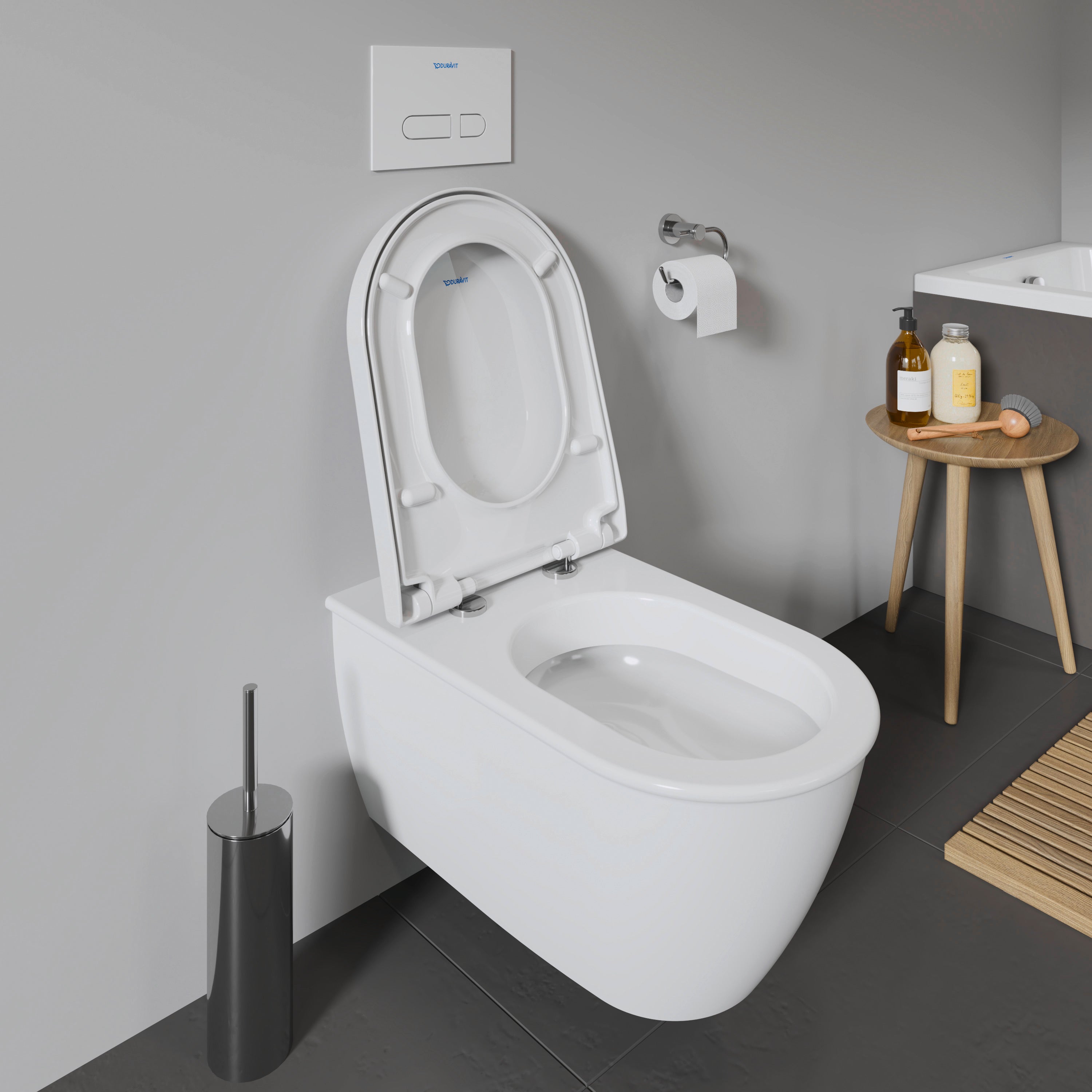 Starck 3 Elongated Slow Close Toilet Seat in White