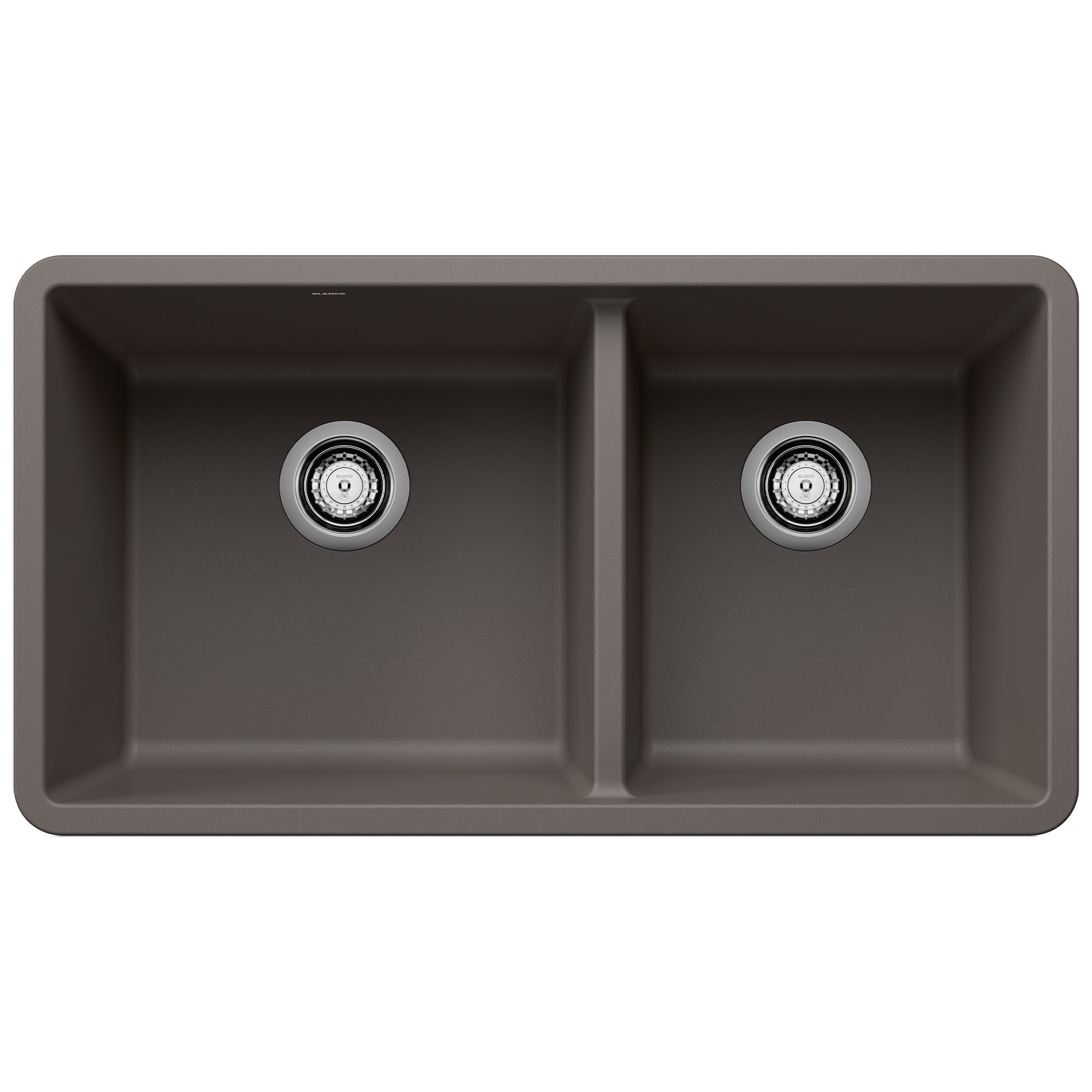 Granite Composite 33 in. 60/40 Double Bowl Drop-in Kitchen Sink in Carbon Sink Kit
