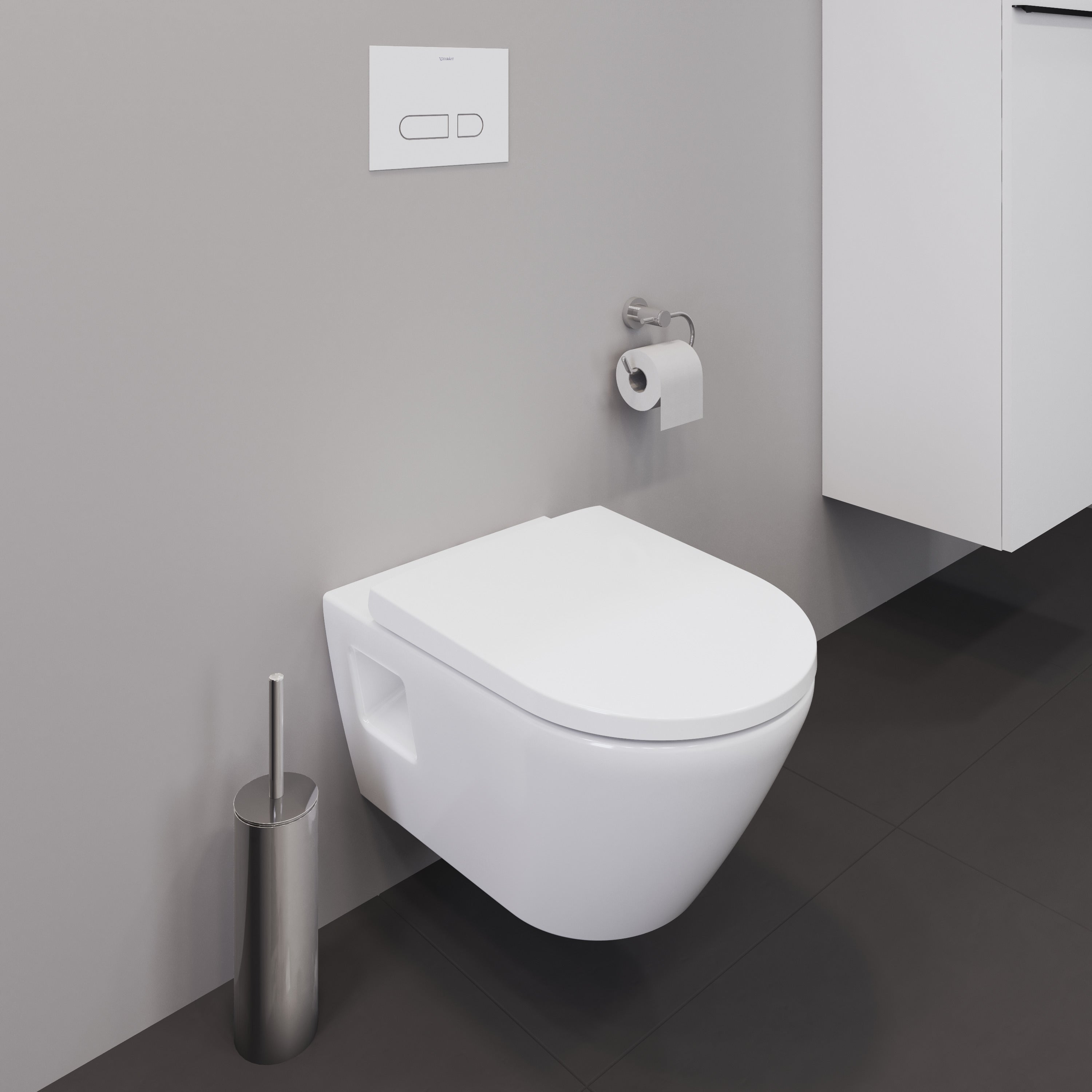 D-Neo Round Slow Close Toilet Seat in White