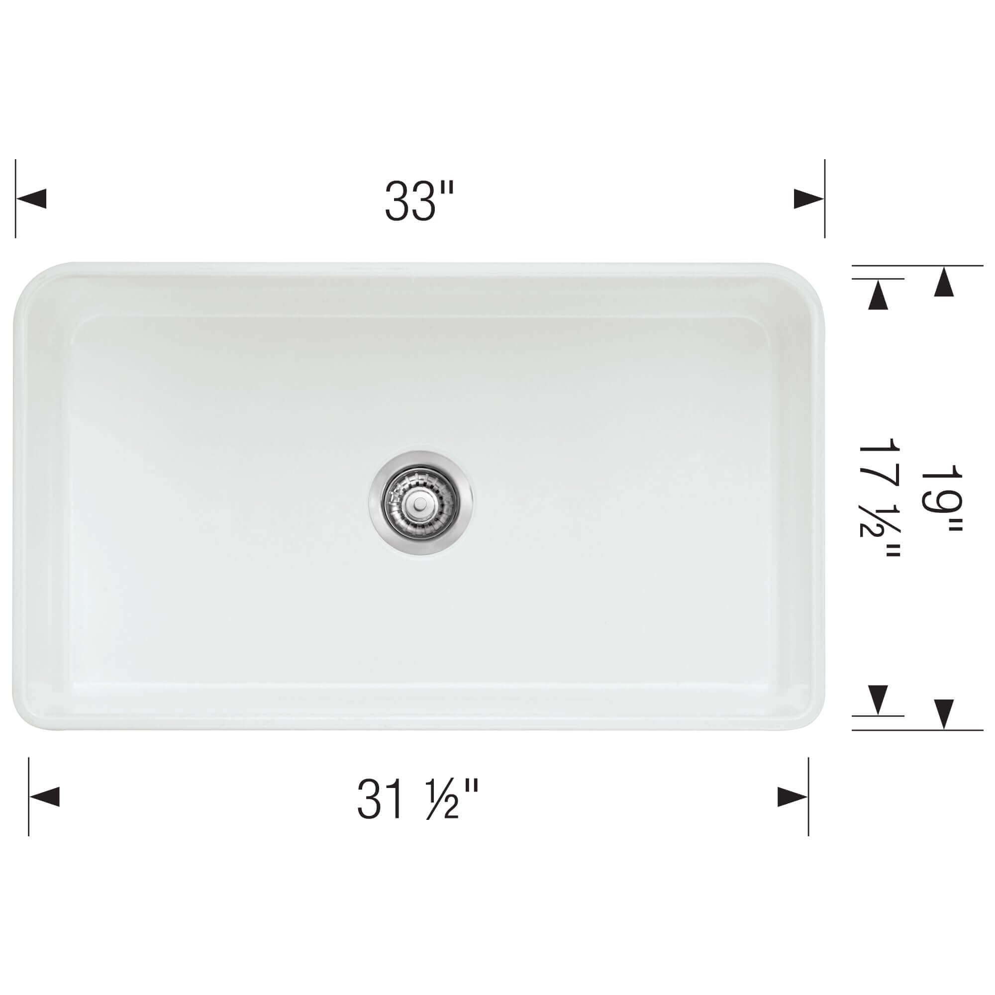 Blanco Cerana 33" Fireclay Farmhouse Sink, White, 525012