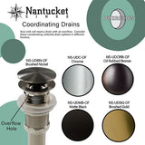 Nantucket Sinks Great Point 15" x 12.125" Oval Undermount Ceramic - Vitreous China Bathroom Sink, White, UM-13x10-W
