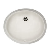 Nantucket Sinks Great Point 15" x 12.125" Oval Undermount Ceramic - Vitreous China Bathroom Sink, Biscuit, UM-13x10-B