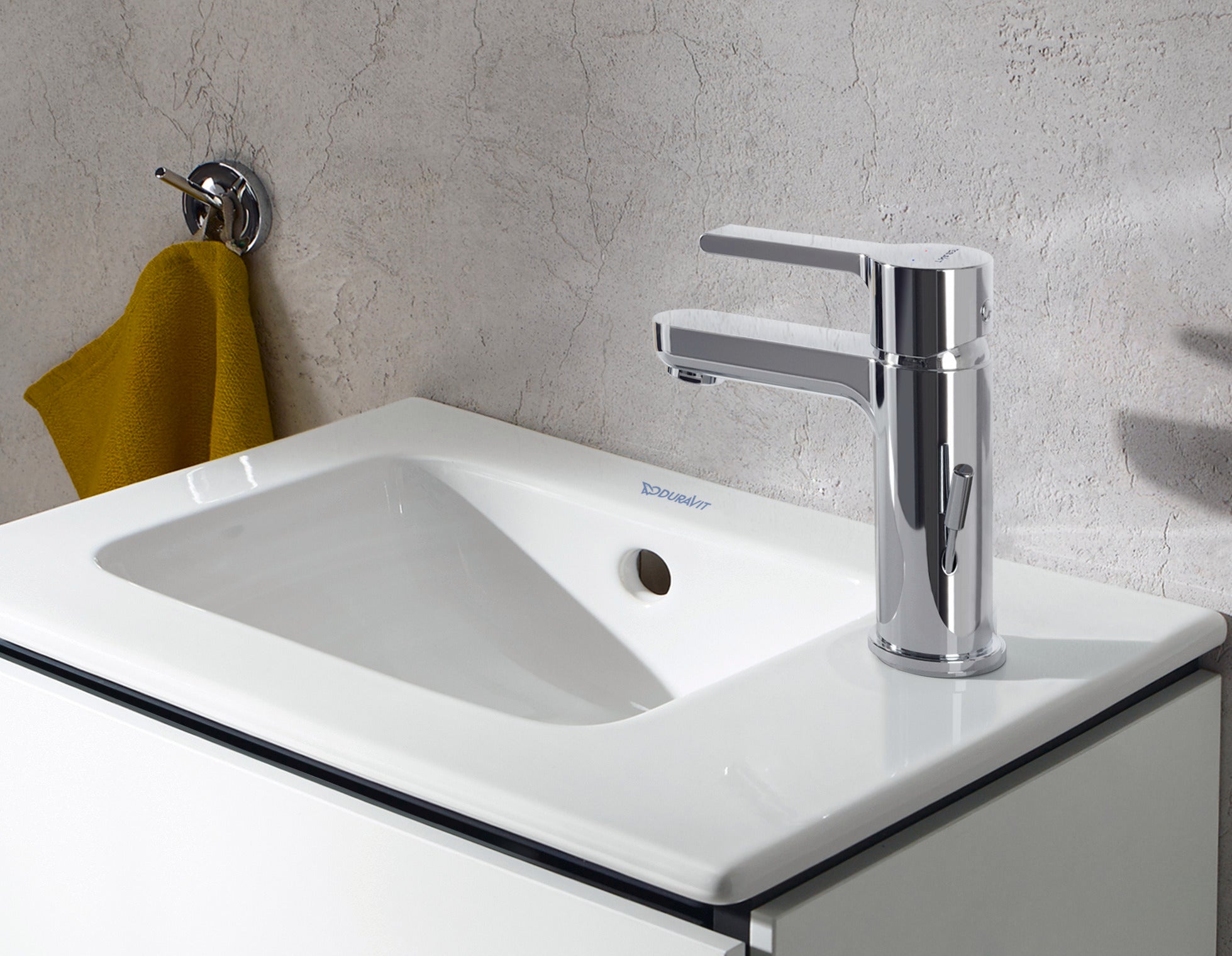 B.2 5 7/8" Single Hole Bathroom Sink FaucetBathroom Sink Faucet in Chrome, Drain Included