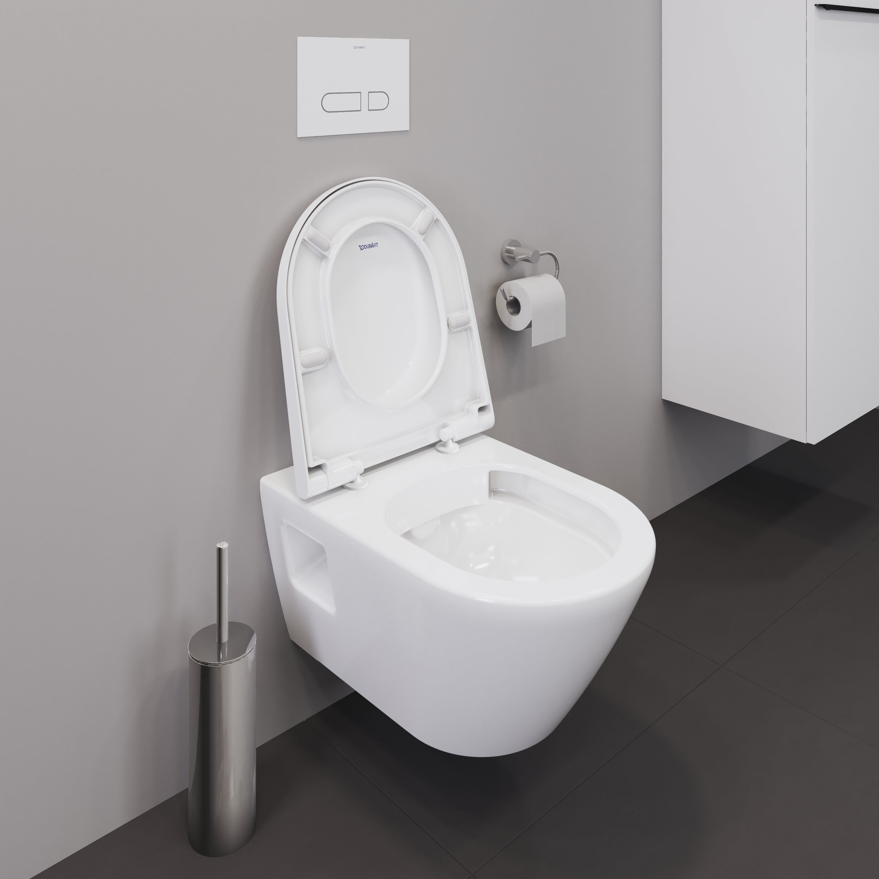 D-Neo Round Slow Close Toilet Seat in White