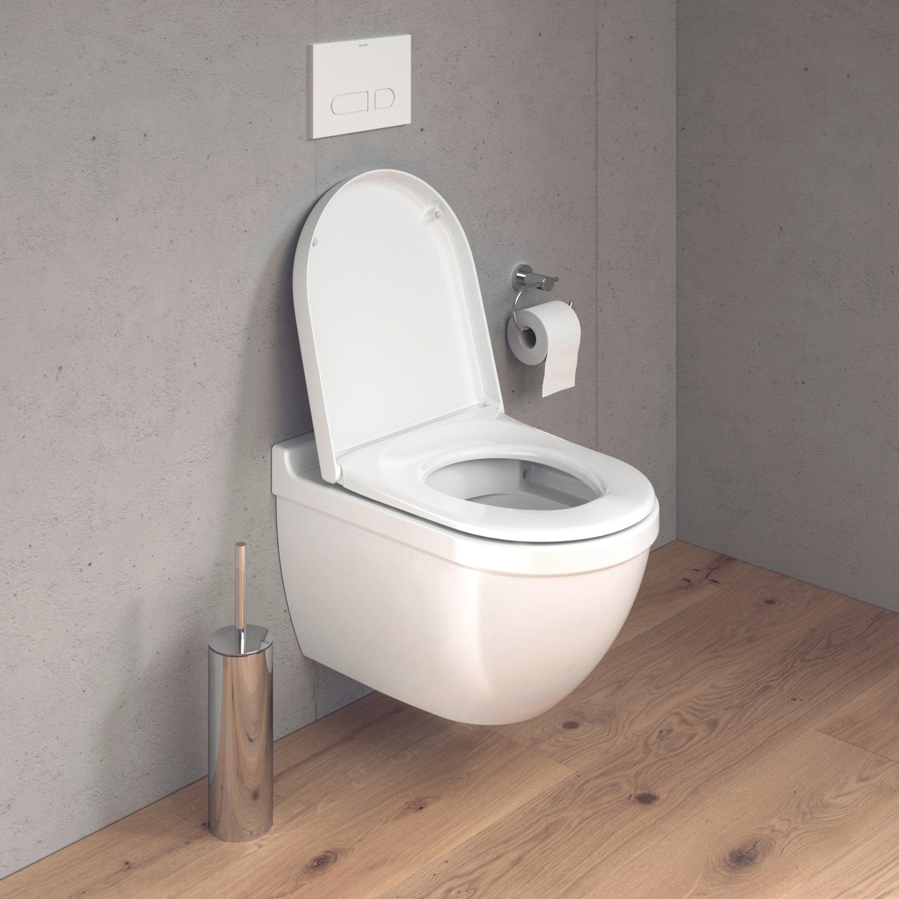 Starck 3 Elongated Slow Close Toilet Seat in White
