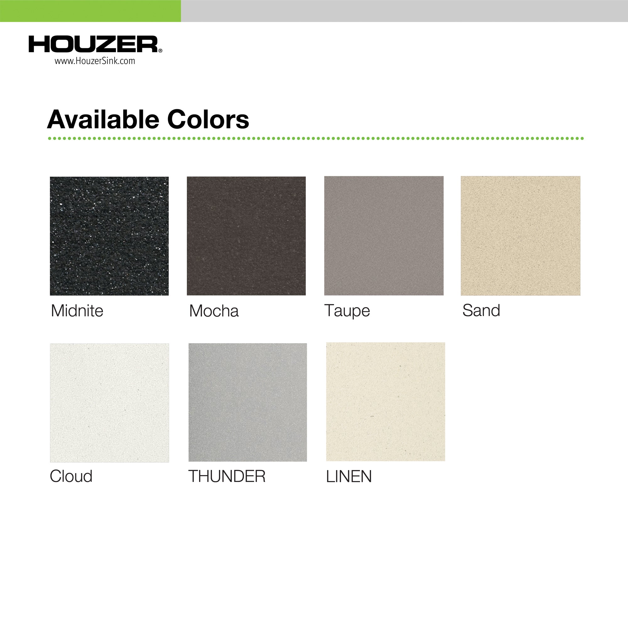 Houzer Quartztone 33 inch Linen Granite Composite Undermount 50/50 Double Bowl Kitchen Sink - M-200U LINEN