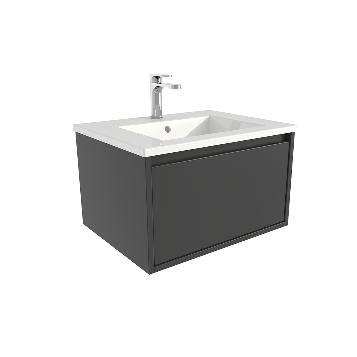 BOCCHI Ravenna 24" Deep Drawer For 1161 Sink In Anthracite, 7019-2009-1161