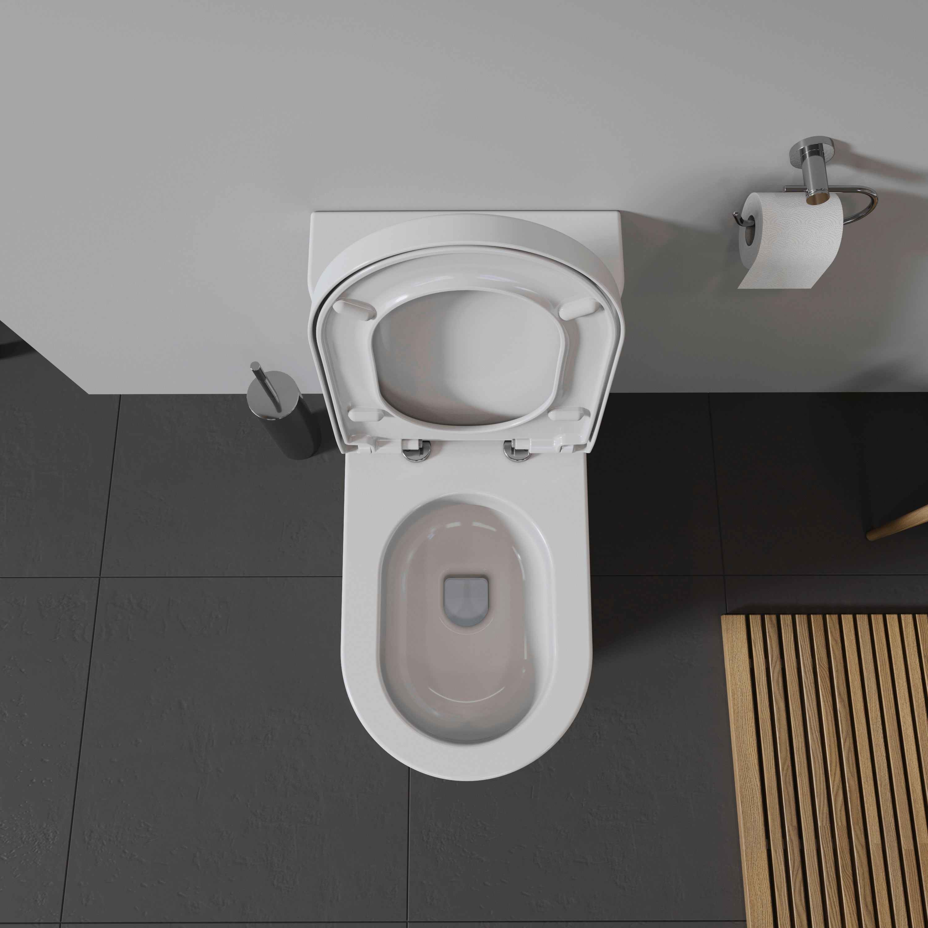 Starck 3 Elongated Slow Close Toilet Seat in White