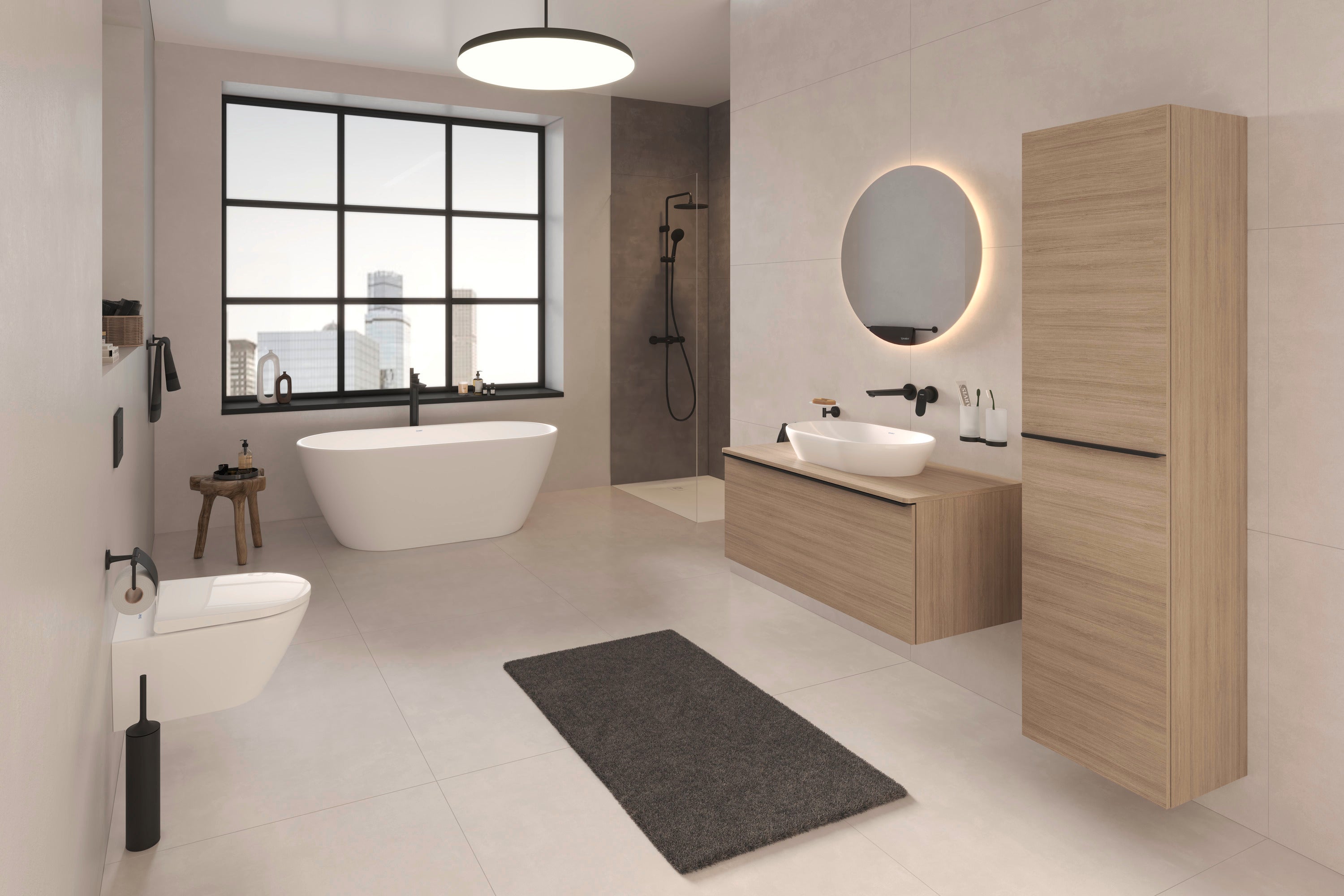 D-Neo Round Slow Close Toilet Seat in White